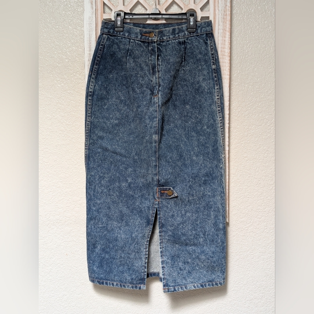 Vintage Conspiracy denim skirt midi women's/ junior's size 11 Y2K button